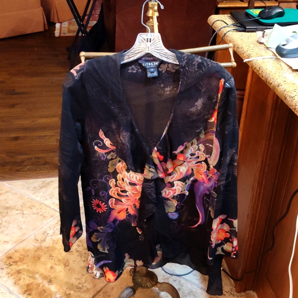 Citron women blouse 65 % cotton 35 % silk